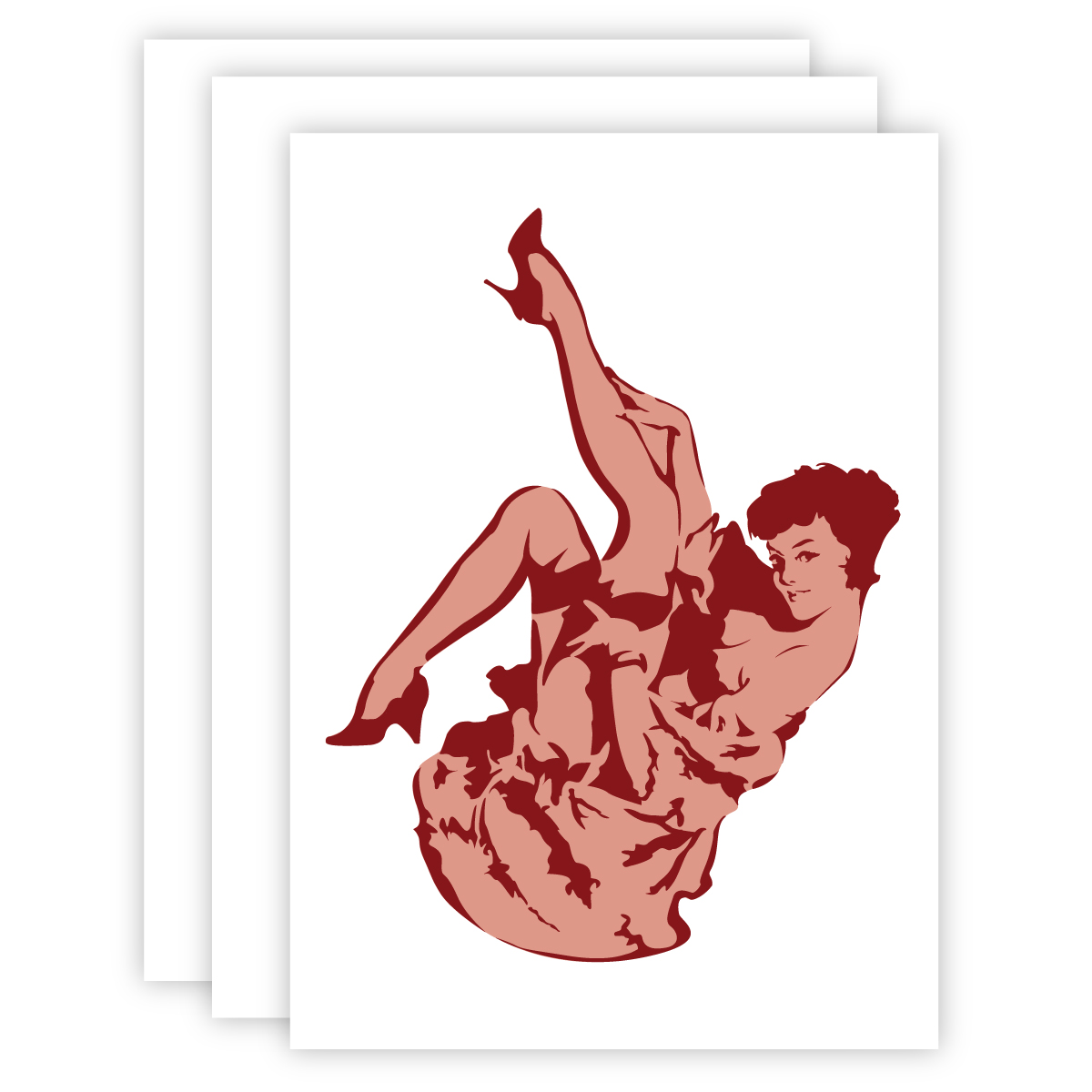 QBIX A3 Pinup Stencils