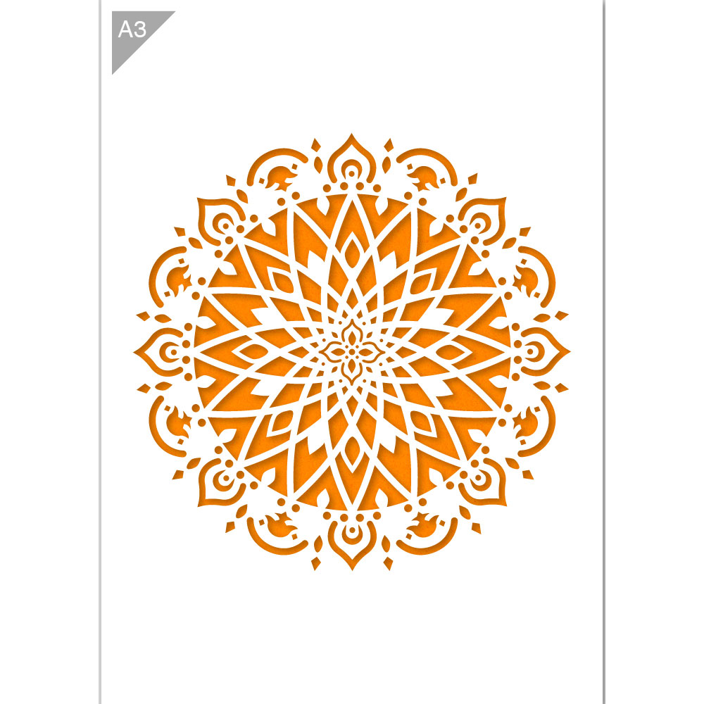 QBIX A3 Mandala Stencils